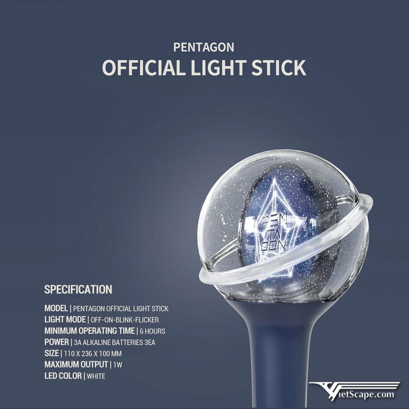 Lightstick của Pentagon được thiết kế với Tone màu Uninavy làm chủ đạo và theo Concept vũ trụ